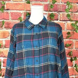 Sturgis Motorcycles Women's  Size 2XL Blue Red Davenport Flannel 100% Cotton NWT